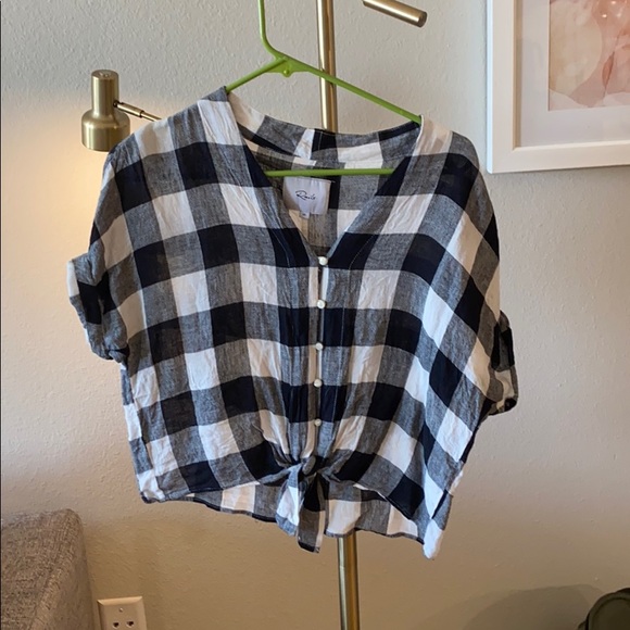 Rails Tops - Rails Plaid Tie-Waist Top